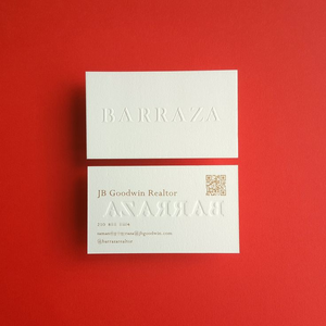 Wholesale Custom Embossed Debossed Logo Texture Business Cards Coated Paper Vanishing Printing Handling 'Thank You' Labels Tags - Product Image 2
