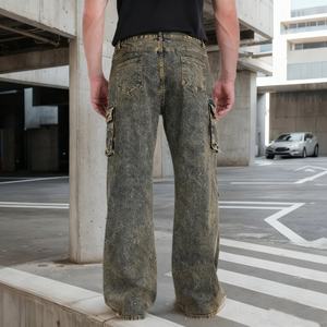 Nouveau style 2025 – Pantalon cargo décontracté pour homme – Vente chaude – Multi-poches – Tissé tricoté – Lavage clair - Product Image 5