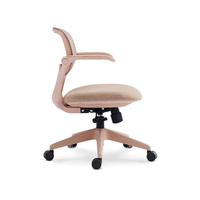 Chaise de bureau exécutive en maille, design moderne et minimaliste, hauteur réglable, rose, pivotante, accoudoirs réglables, inclinable, pour bureau à domicile