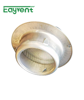 Capot de cheminée moderne en acier inoxydable, protection extérieure contre la pluie et la neige avec grille, sortie d'air murale imperméable
