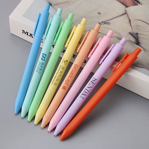Wholesale Macaron Color Spray Glue Press Type Medium Oil Pen Promotional Advertising Pen Custom Logo Plastic Ballpoint Pen - Product Image 4