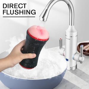 Alat Bantu Seks Realistis Model Terbalik untuk Pria dan Wanita, Cup Pesawat dengan Titik Akupuntur Ganda, untuk Hubungan Oral dan Vagina, Masturbasi Pria - Product Image 4