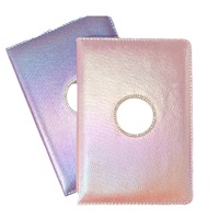 Carnet A5 à couverture rigide holographique dégradé, journal laser irisé scintillant, décoré de strass creux, pour l'écriture quotidienne