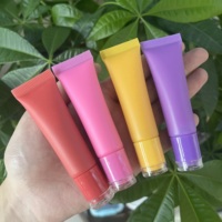 Hydraterende vegan minerale lipgloss gel olie met aangepaste fruit smaak, privélabel, in tube, lipmasker, glaze, hydraterende boterbalsem