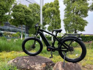 Vélo de montagne électrique à pneus larges personnalisable 1000W Bafang Mid Drive 48V 17.4Ah, suspension intégrale, tout-terrain, 26 pouces - Product Image 3