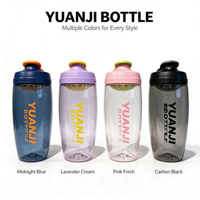 Bouteille shaker sport personnalisée avec logo, sans BPA, avec grille de mélange, couvercle rabattable, anti-fuite, bouteille d'eau pour la salle de sport