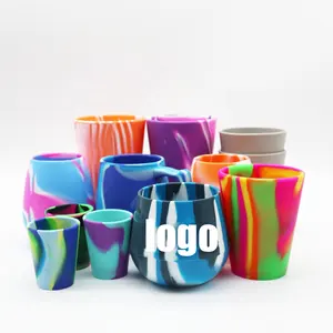 Copa de silicona para agua potable, vaso de vino para viaje, colores sólidos variados, irrompible, 100%