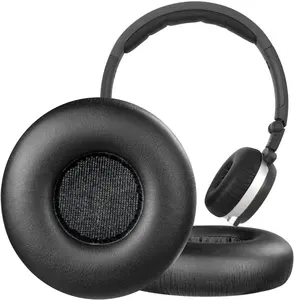 AKG K450 K420 용 교체용 이어 패드 쿠션, 젠하이저 PX100 PX200 용 폼 면 사운드 필터가 있는 가죽 귀마개