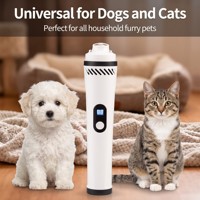 Lime à ongles rechargeable pour chien avec aérations de refroidissement pour garder le moteur au frais pendant l'utilisation, soin des ongles sans désordre pour chiens et chats, kit de soin des ongles