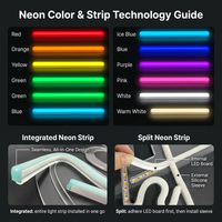 Insegna al Neon LED Impermeabile IP65 Certificata CE per Esterni, Decorazione per Negozi, Dimmerabile, Luce Bianca Calda, Segnaletica in Acrilico