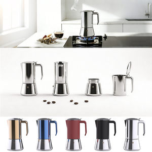 <span class=keywords><strong>Cafetera</strong></span> Moka de <span class=keywords><strong>Acero</strong></span> <span class=keywords><strong>Inoxidable</strong></span> de 4, 6 y <span class=keywords><strong>9</strong></span> <span class=keywords><strong>Tazas</strong></span>, <span class=keywords><strong>Cafetera</strong></span> <span class=keywords><strong>Italiana</strong></span>, Percoladora de Café, <span class=keywords><strong>Cafetera</strong></span> Espresso para Estufa - Product Image 1