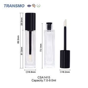 Botella de Brillo Labial de Vidrio, Tubo Cuadrado de Plástico para Brillo Labial de 5 ml, Tubos de Brillo Labial - Product Image 2
