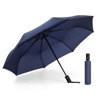 Parapluie de Voyage Promotionnel d'Usine Coupe-Vent à Logo Personnalisé, Parapluie de Pluie Entièrement Automatique Publicitaire pour Adultes