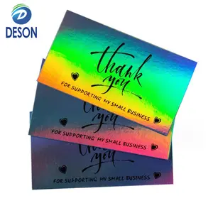 डेसन कस्टम डिजाइन पूर्ण रंग मुद्रण 800g कागज होलोग्राफिक मुद्रण देखभाल निर्देश आपको कार्ड व्यवसाय कार्ड व्यवसाय कार्ड
