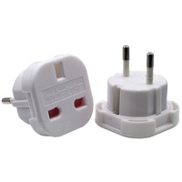 Adaptateur de prise de type G britannique vers type C européen en cuivre 10A250VAC