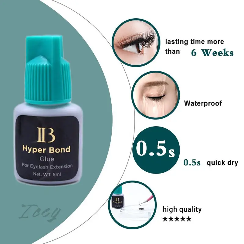 Korea Best Lash Adhesive Custom Logo Strong Eyelash IB 0.5s Glue Private Label I-Beauty Extension Eyelash Glue