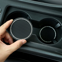 Bling Car Cup Untersetzer Anti-Rutsch-Silikon Runde Auto Interieur Car Cup Mat Universal Fahrzeug Interieur Zubehör für Frauen Mädchen