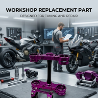 Set Triple Clamp Harga Pabrik, Fork Yoke, Handlebar Riser Mount, Bracket Kit Stem Kemudi Suspensi Depan Motor