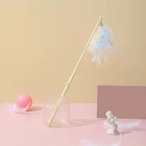 HIPHOPPET Factory <span class=keywords><strong>Cat</strong></span> Teaser Zauberstab mit bunten Feder glocken Dehnbares interaktives Stocks pielzeug für Katzen Soft Funny <span class=keywords><strong>Feather</strong></span> <span class=keywords><strong>Wand</strong></span> - Product Image 6