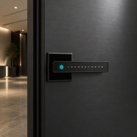 Serrure de porte intelligente sans clé avec clavier à empreintes digitales en alliage d'aluminium de luxe pour maisons et appartements modernes