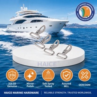 Clip de sangle en acier inoxydable 316, œillet fixe, mousqueton à ressort, mousqueton à ressort, sangle de 25 mm, équipement de gréement pour bateau, yacht, bateau