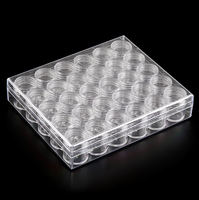 Boîte empilable pour petits objets, boîtier organiseur portable de rangement pour perles à ongles, boîte de rangement à paillettes, hx017