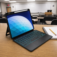 Clavier détachable en gros compatible avec iPad Air 10,5 pouces, avec pavé tactile intégré et rétroéclairage RVB