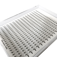 Extensions de cils synthétiques en gros - Plateaux de cils pré-faits en éventail 3D-14D, volume épais, grands éventails, grappes individuelles