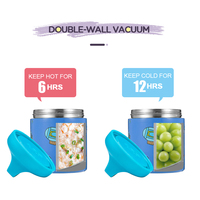 Boîte à lunch isotherme sans BPA, anti-fuite, 350 ml, en acier inoxydable 304, à double paroi, isolée sous vide, pour enfants, pour l'école et la cuisine