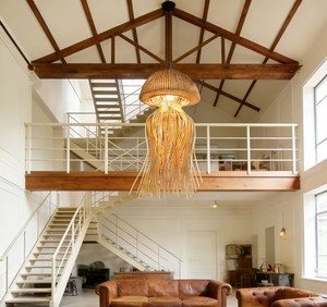 Lámpara de Techo LED de Ratán Natural Tejida a Mano, <span class=keywords><strong>Luz</strong></span> Blanca Cálida Regulable, Pantalla Creativa con Forma de Medusa para Iluminación de Villas y Hoteles de Lujo - Product Image 6