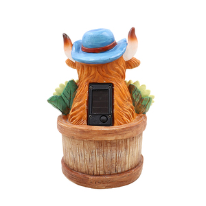 Escultura de Resina para Jardín, Estatua de Vaca Highland para Decoración de Pastoreo y Granja, Regalo para el Dí<span class=keywords><strong>a</strong></span> de la Madre, Regalo de Inauguración de Casa para Mujeres, Mamá, Abuela - Product Image 6