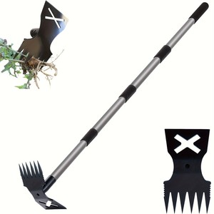 Houe-râteau polyvalente en acier au manganèse très populaire, pour le désherbage, le jardinage et le travail du sol domestique - Product Image 2