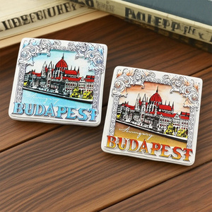Aimant de réfrigérateur 3D en résine personnalisé en gros - Design moderne du milieu du siècle, aimant puissant, réutilisable, écologique, souvenir de ville, cadeau pour - Product Image 1