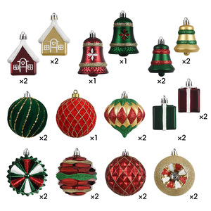 Durable usando precio bajo impermeable BOLA DE Navidad decoración conjunto plástico árbol de Navidad decoraciones - Product Image 4