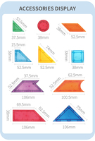 STEM Education, 61 Uds., bloques de construcción magnéticos para niños, azulejos magnéticos, Tangram de plástico, material didáctico escolar, juguetes de rompecabezas Tangram