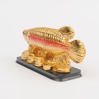 Figurine de la richesse Fengshui, décoration en forme de poisson porte-bonheur arony
