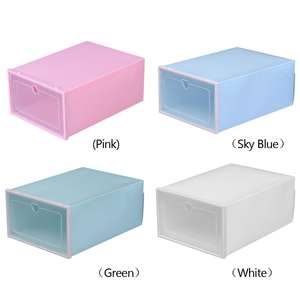 Nouvelle boîte de rangement pour chaussures transparente en plastique détachable à devant ouvrant, vente chaude 2025 - Product Image 3