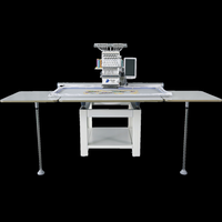 Nouvelle machine à broder commerciale informatisée à tête unique, haute vitesse 1200 tr/min, pour T-shirts, casquettes, broderies plates et vêtements, avec fonction sequins automatique