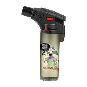 Nouvel article Briquets à gaz rechargeables personnalisés de bonne qualité Briquet à bougie torche oblique à l'épreuve du vent en usine - Product Image 4