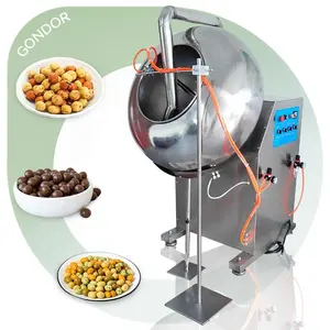 Tablet Pan Coater Laboratory Copper Dry Fruit Nut Chocolate Bean Roasting Coating Machine for Jelly Beans