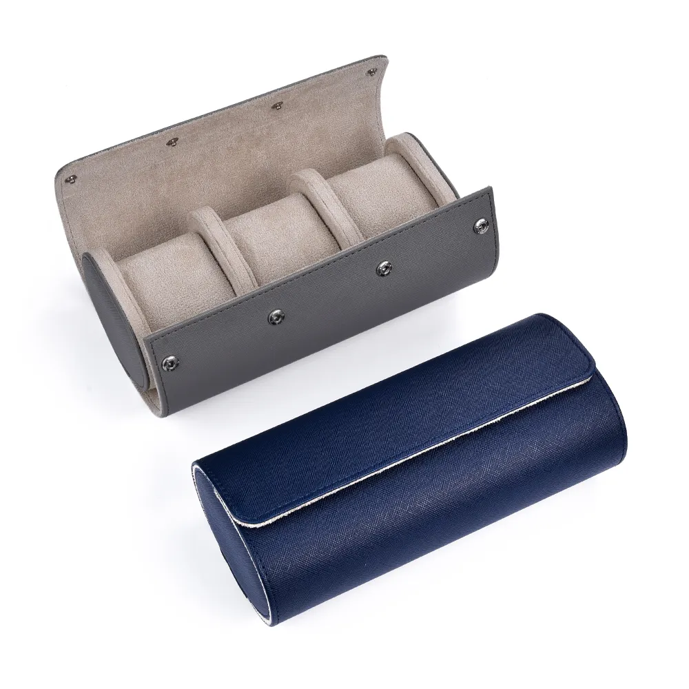 JUELONG Leather Roll Watch Boxes Cases 3 in 1 Wristband Packaging Boxes