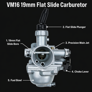 Carburateur Mikuni VM16 19 mm en acier inoxydable 70cc 90cc 110cc ATV Dirt Bike à curseur plat Neuf <span class=keywords><strong>Prix</strong></span> usine - Product Image 3