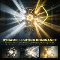 Mini Cabeza Móvil de Cuatro Brazos con Luz LED RGBW de 120W, Láser de Escenario para KTV, Bares, Bodas, Fiestas, DMX512, Fiestas Familiares