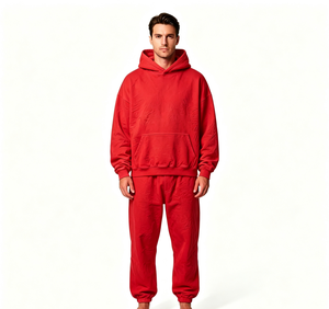 Conjunto de Sudadera con Capucha Oversize Unisex, Estampado, Algodón y Felpa, Ropa Casual de Invierno, Transpirable, con Bolsillos, Diseño Regular Fit, Estampado Puff - Product Image 3