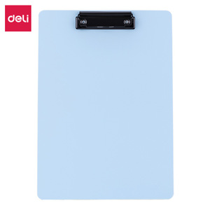 Deli 64502 Clipboard A4 <b>Plastic</b> Clip Board Light Blue Gray Writing Pad Exam Paper Holder - Product Image 3