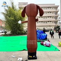 Danseur d'air gonflable en forme de chien sur le thème des animaux personnalisé pour les événements