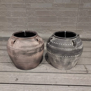 Maceta de <span class=keywords><strong>terracota</strong></span> hecha a mano Vintage moderna grande para interior/exterior maceta gigante con recubrimiento en polvo para jardinería uso doméstico - Product Image 1