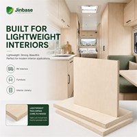Contreplaqué léger en bois de Paulownia Jinbase 18 mm, 1220x2440 mm, contreplaqué en bois dur E0 pour meubles légers, camping-car, caravane