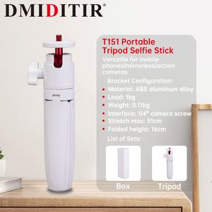 Trípode para Vlog de teléfono DMIDITIR T151 con micrófono de luz LED Soporte de montaje en Zapata fría para <span class=keywords><strong>iPhone</strong></span> <span class=keywords><strong>13</strong></span> para trípode compatible con Sony DSLR - Product Image 4