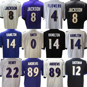 2025 nuove maglie da Football americano cucite 8 Jackson 4 fiori 0 Smith 14 Hamilton 22 Henry 89 Andrews maglia della squadra all'ingrosso - Product Image 1